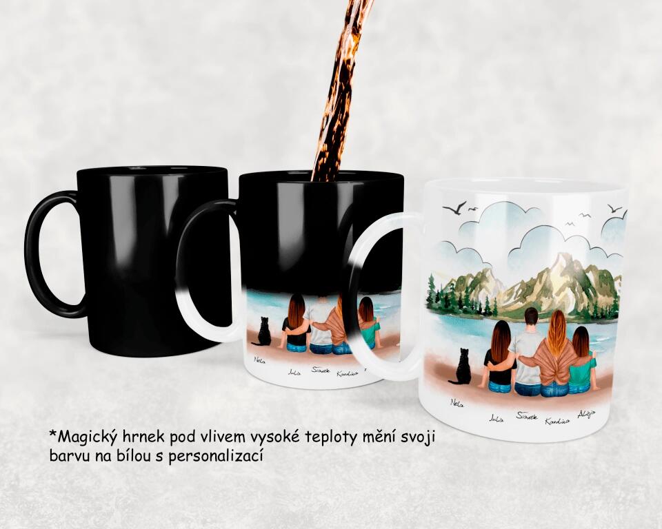 Rodinný hrnek - 2 osoby dospělí + až 4 děti #Vánoce