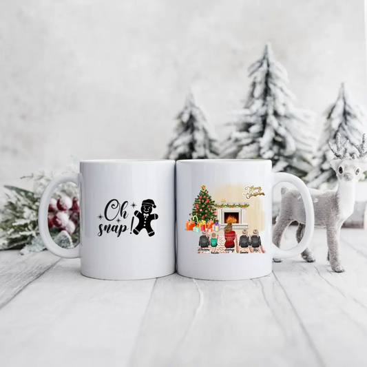 Rodinný hrnek - maminka + až 1-4 děti #Vánoce