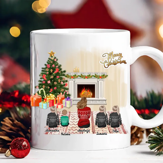 Rodinný hrnek - maminka + až 1-4 děti #Vánoce