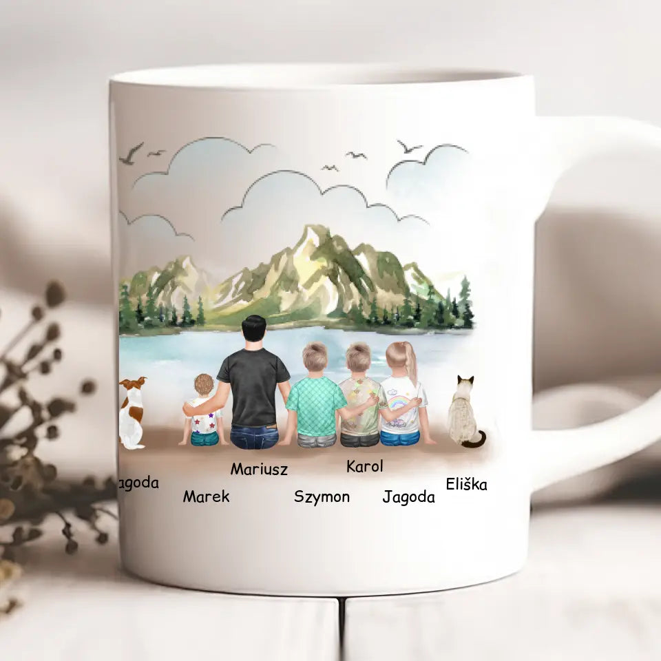 Hrnek pro otce + až 4 děti + 1/2 domácích mazlíčků #2