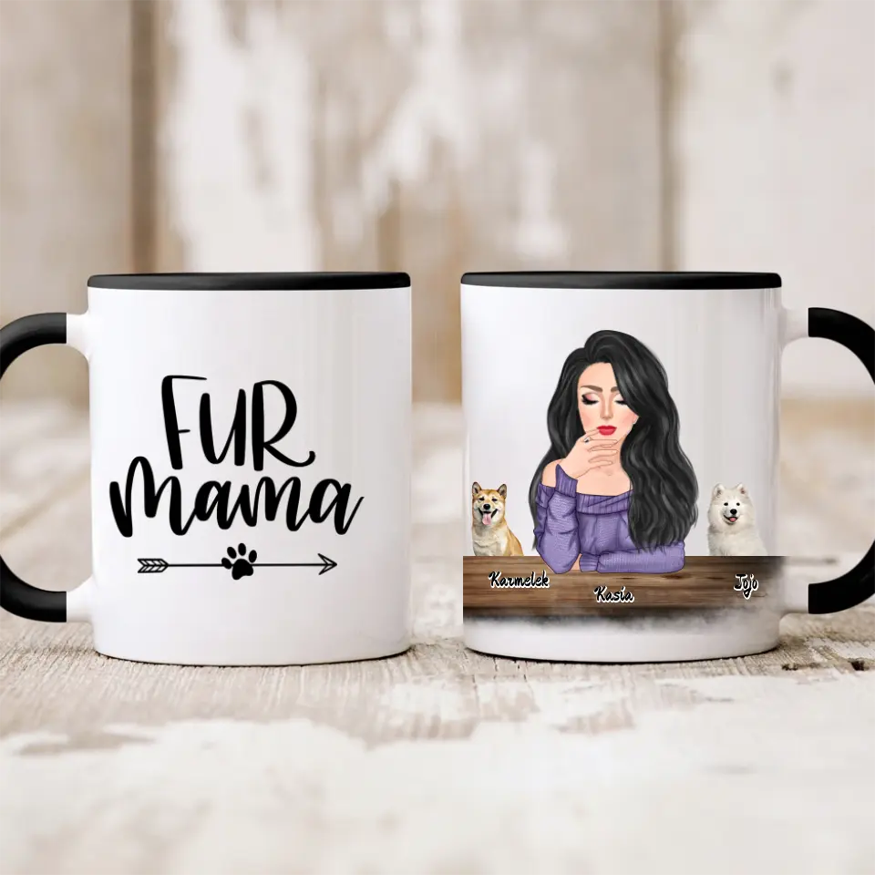 Hrnek s pejskem - žena + 1-3 domácí zvířata #3