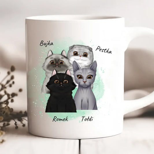 Hrnek s kočkou - 1/4 domácí zvířata #24