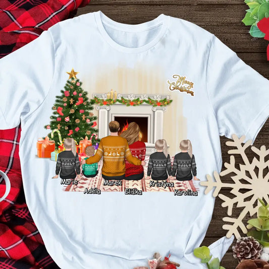 Vánoční trička pro rodinu - 2 osoby dospělí + až 1-4 děti #92