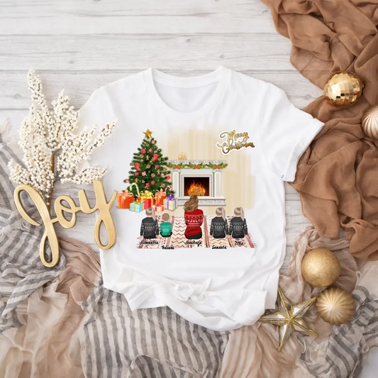 Vánoční trička pro rodinu - maminka + až 1-4 děti #96