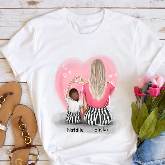 Rodinné tričko (personalizované) - Máma a dcera #4