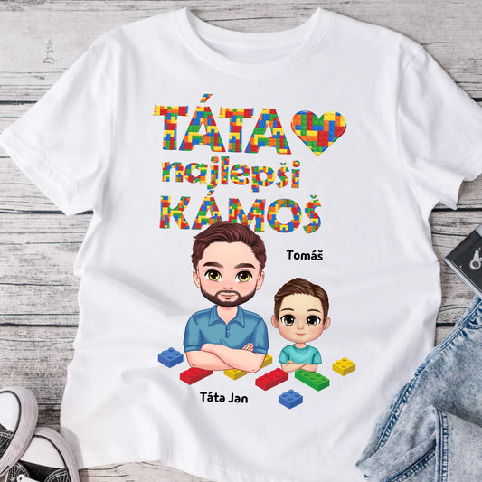 Tričko pro tátu a děti - Personalizované - Dárek ke Dni otců #4002
