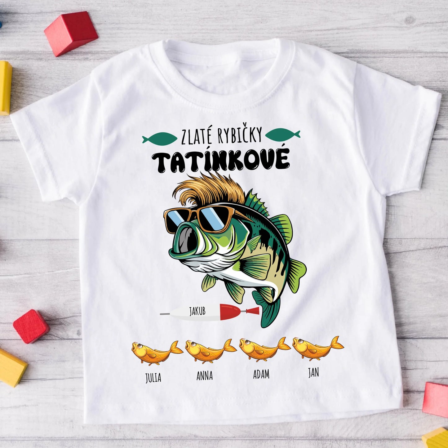 Tričko pro tátu a děti - Personalizované - Dárek ke Dni otců #9731