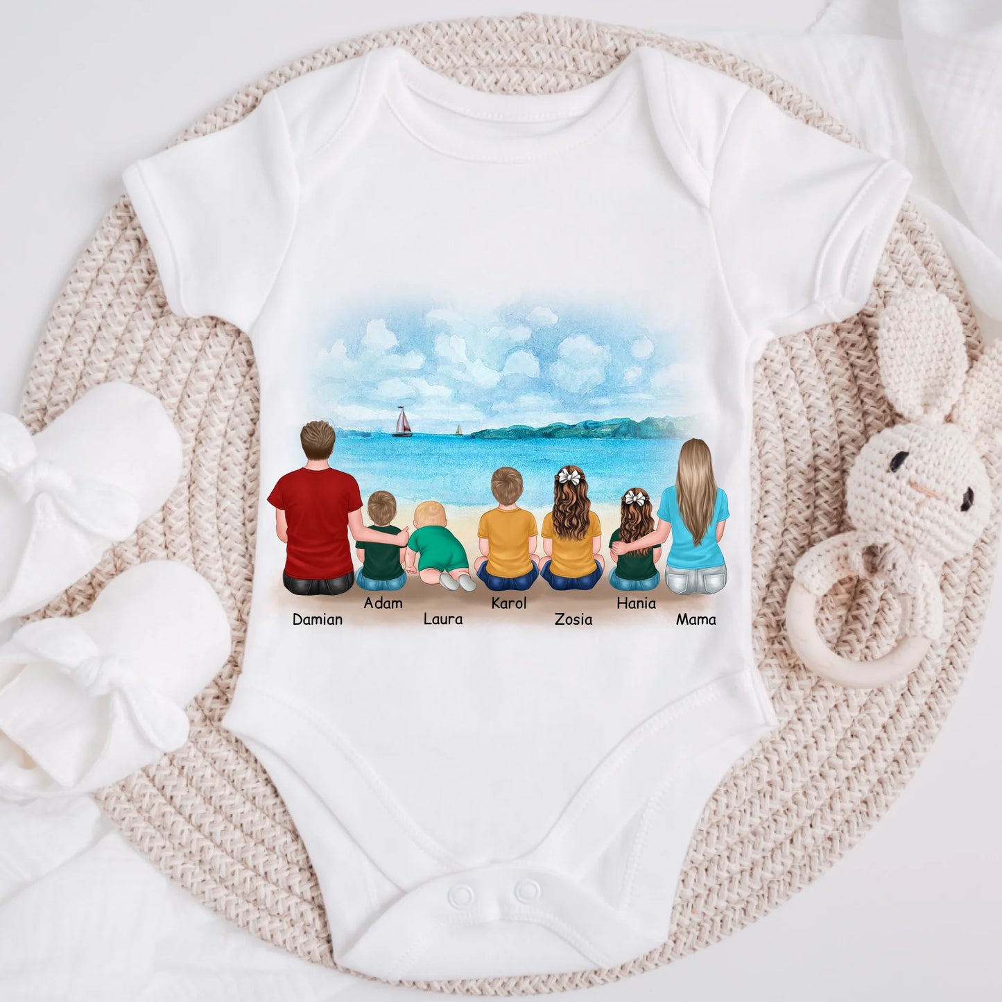 Rodinné tričko (personalizované) - máma + táta + max. 5 dětí #92