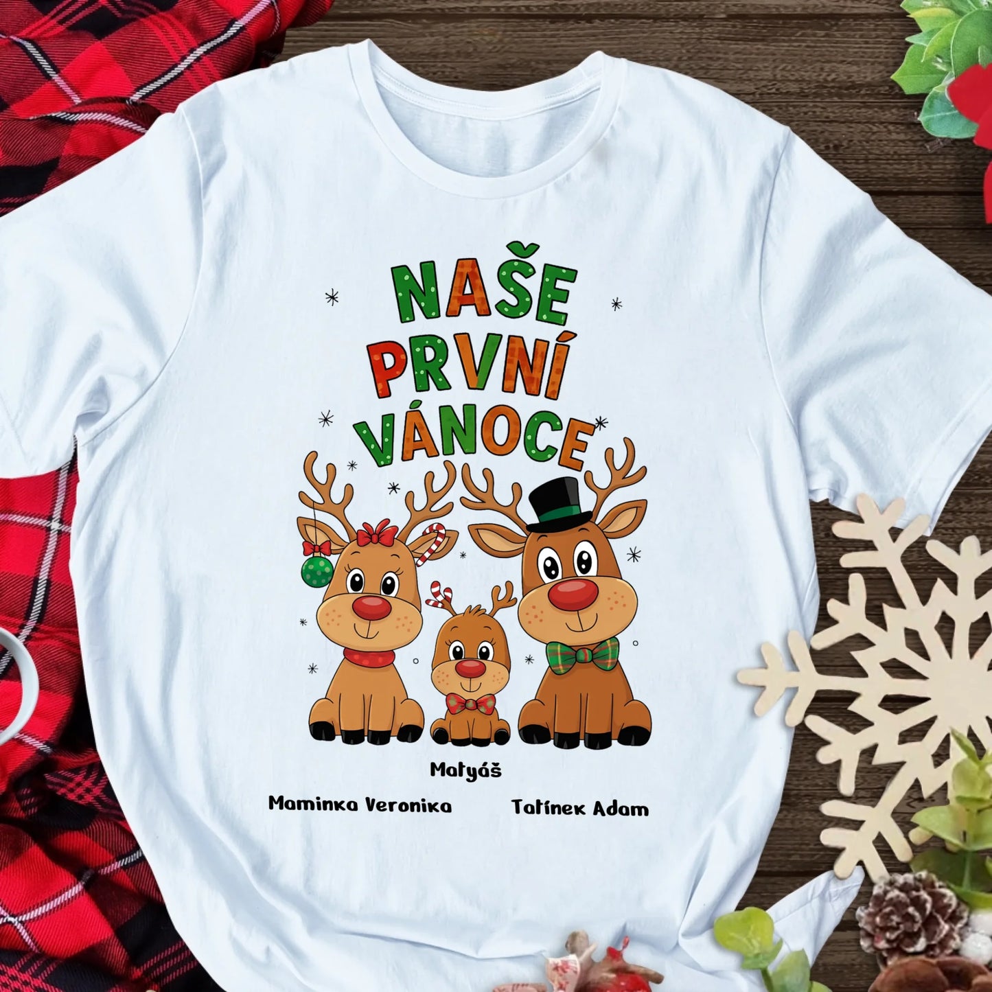 Vánoční tričko pro celou rodinu - naše první Vánoce #4821