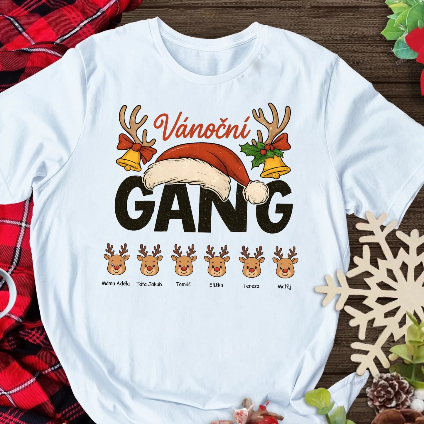 Vánoční tričko pro celou rodinu - vánoční gang - Vánoční dárek #2714