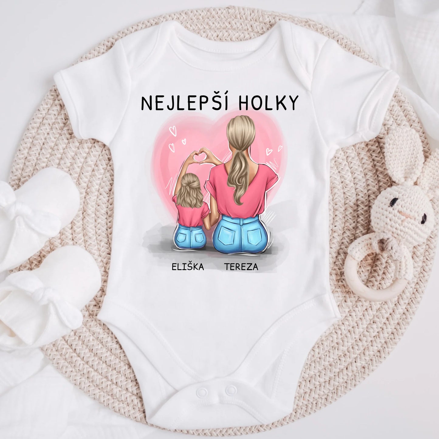 TRIČKO PRO MAMINKU A DCERU – NEJLEPŠÍ HOLKY – DÁREK KE DNI ŽEN #1248