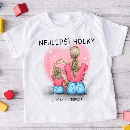 TRIČKO PRO MAMINKU A DCERU – NEJLEPŠÍ HOLKY – DÁREK KE DNI ŽEN #1248