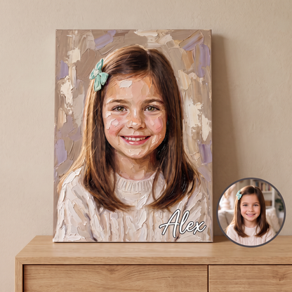 Obraz na plátně s fotografií ve stylu olejomalby a jménem – Personalizovaný #98468 [PC-GALLERY:cmvmel67u000bqs3nxrv2kjar:86910090-510c-4b6a-ae50-6af03d19ad28:bfc2f1e7a91bdeccf66600fd84d88c57e55fe0d3c5166329b7f7d2cf01f4c674]