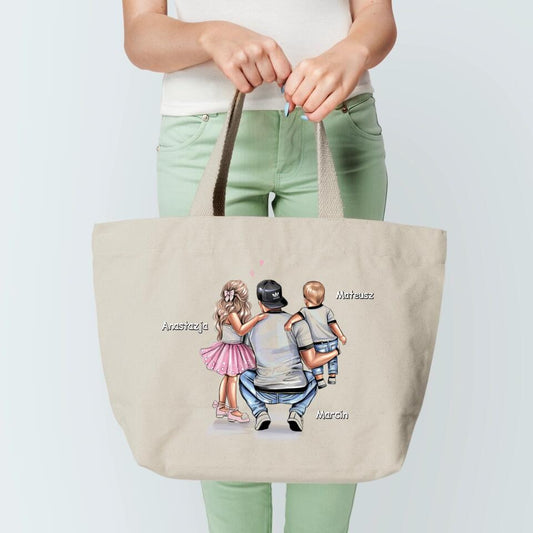 Rodinná personalizovaná taška - Táta a dětský #2