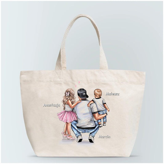 Rodinná personalizovaná taška - Táta a dětský #2
