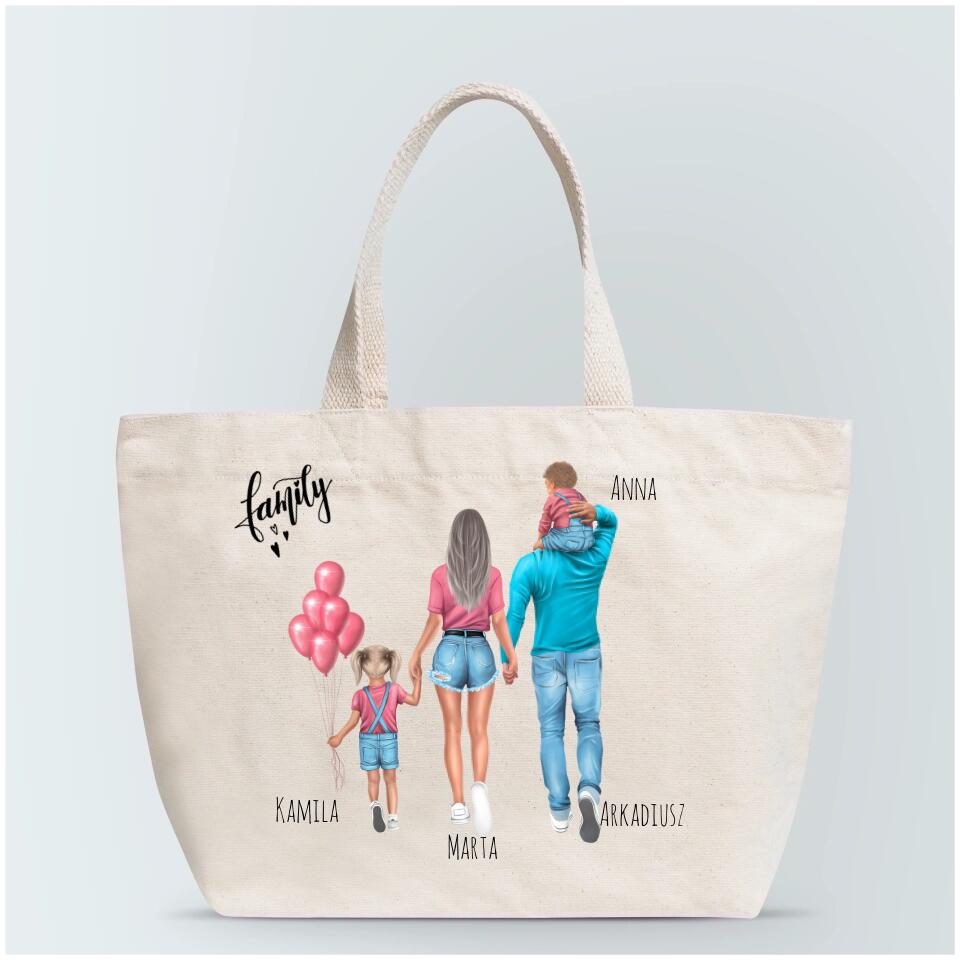 Personalizovaná nákupní taška - 2 lidé +1-2 děti #4