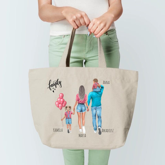 Rodinná personalizovaná taška - 2 lidé +1-2 děti #4