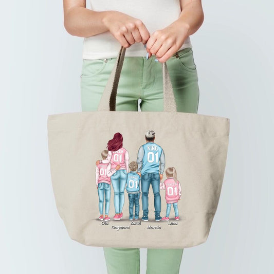 Rodinná personalizovaná taška - 2 lidé + 1-3 děti #6