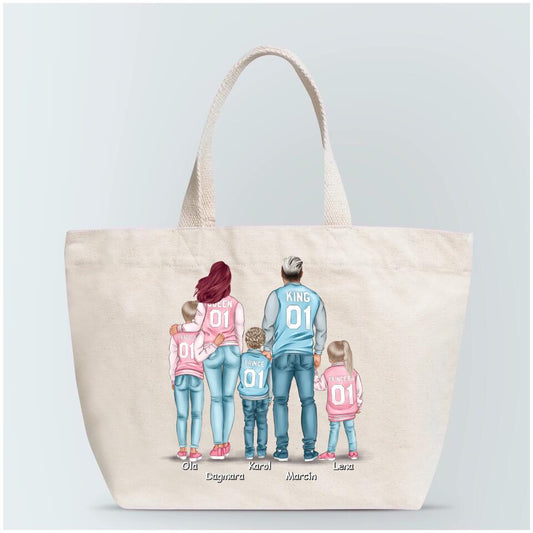 Rodinná personalizovaná taška - 2 lidé + 1-3 děti #6