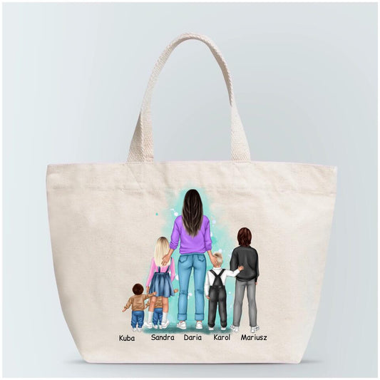 Rodinná personalizovaná taška  - maminka + až 1-4 děti #7