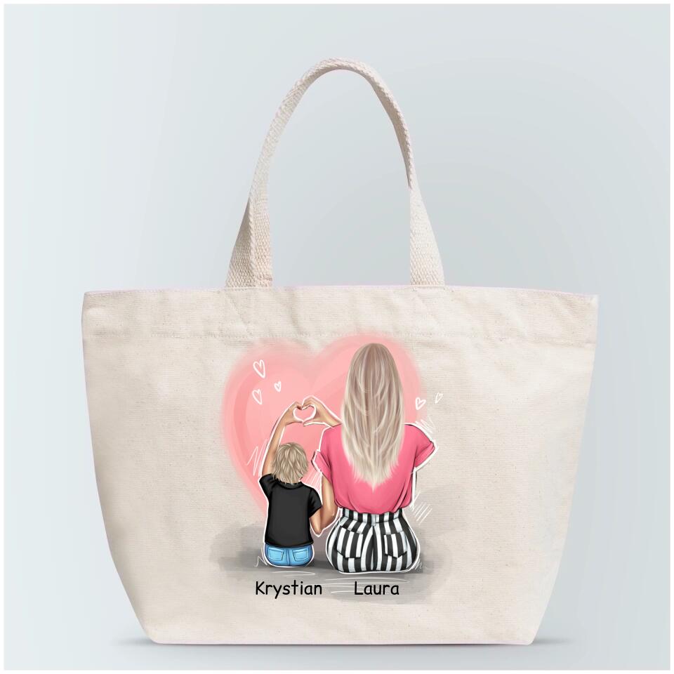 Rodinná personalizovaná taška  - Máma a syn #8