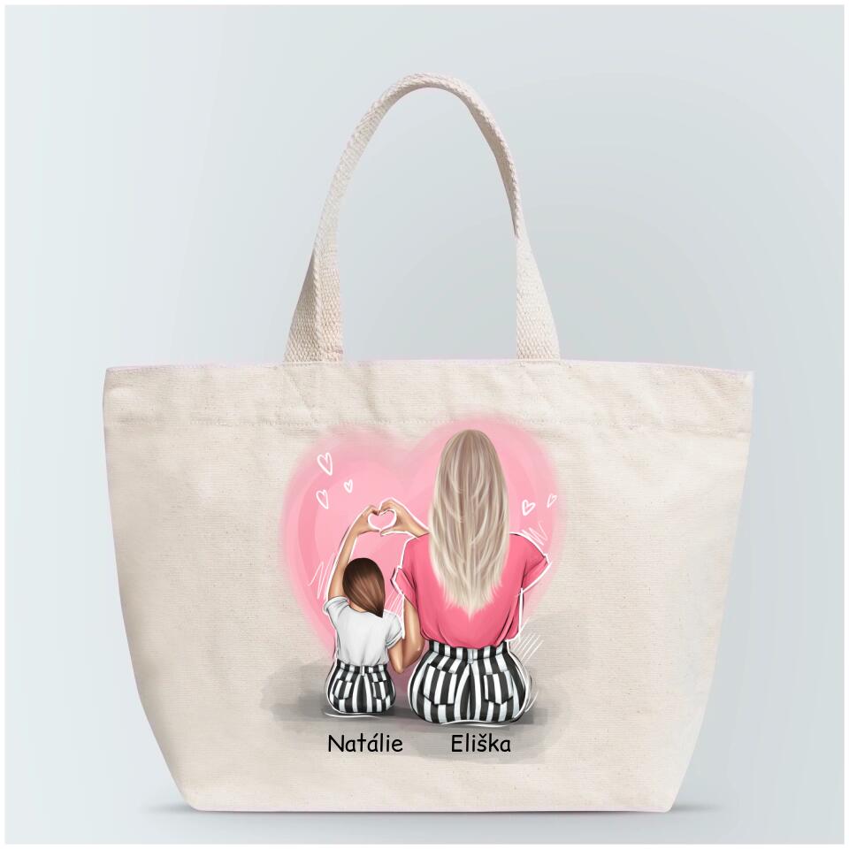 Rodinná personalizovaná taška  - Máma a dcera #9
