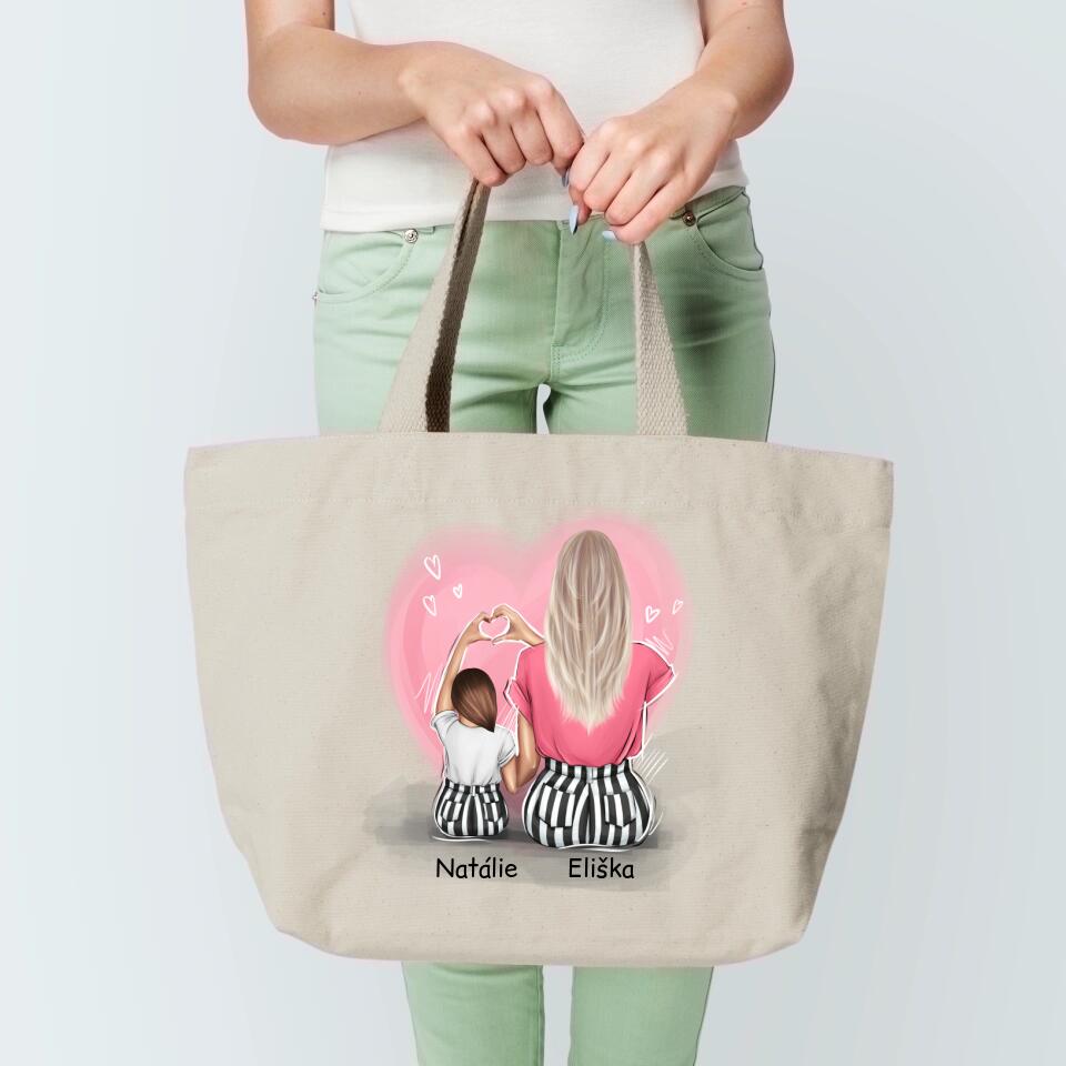 Rodinná personalizovaná taška  - Máma a dcera #9