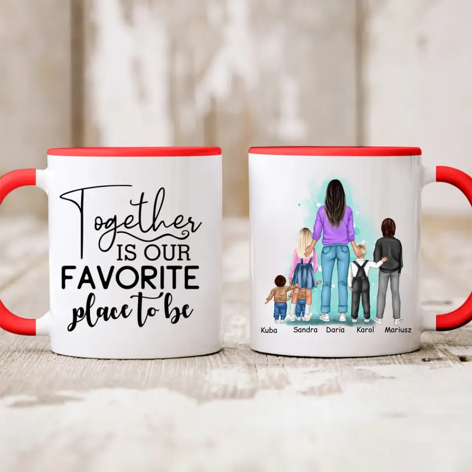 Rodinný hrnek - maminka + až 1-4 děti #CZ12