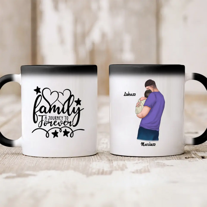 Táta a dětský hrnek