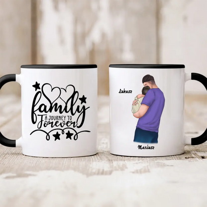 Táta a dětský hrnek