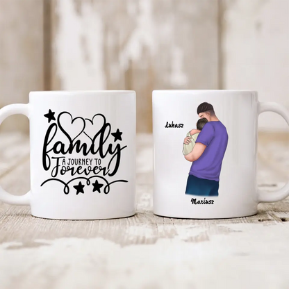 Táta a dětský hrnek