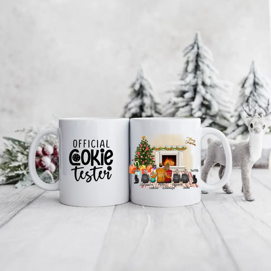 Rodinný hrnek - 2 osoby dospělí + až 4 děti + 1/2 domácích mazlíčků #Vánoce