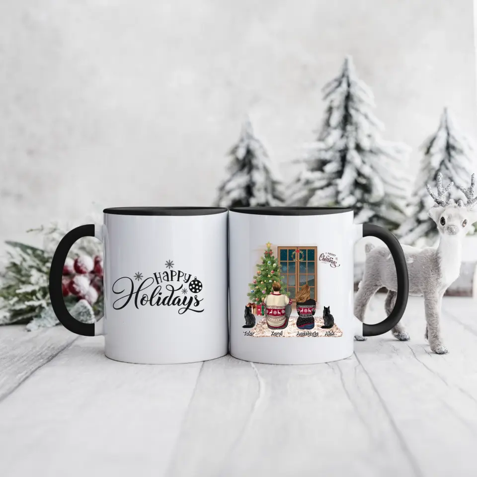 Hrnek pro páry vánoční + 1-2 domácí mazlíčci #9