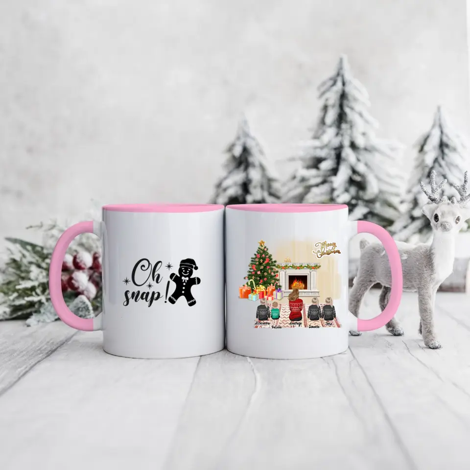 Rodinný hrnek - maminka + až 1-4 děti #Vánoce