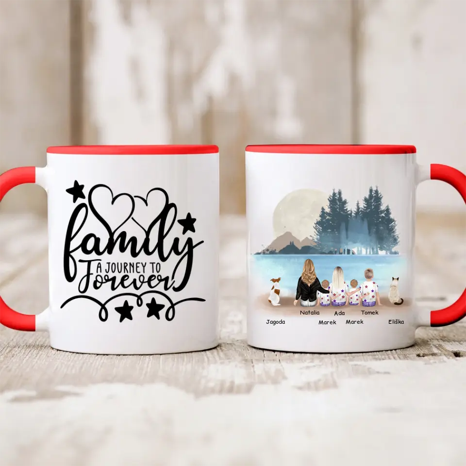 Rodinný hrnek - maminka + až 1-4 děti + 1/2 domácích mazlíčků #10