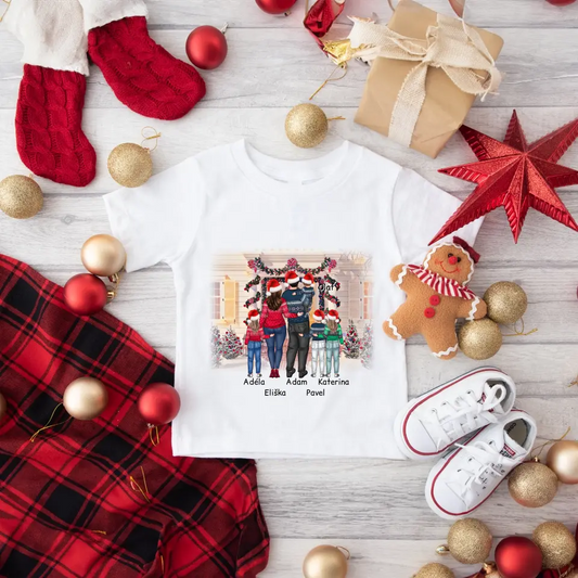 Vánoční trička pro rodinu - 2 osoby dospělí + až 1-4 děti #97