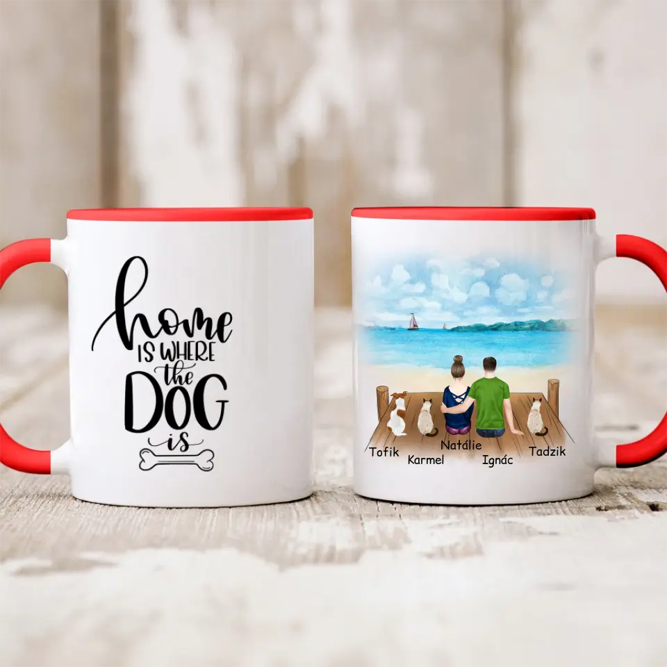 Hrnek žena + muž + max. 3 domácí zvířata