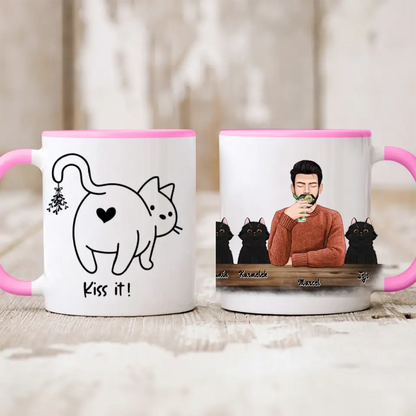 Hrnek s kočkou - muž + 1-3 domácí zvířata #1