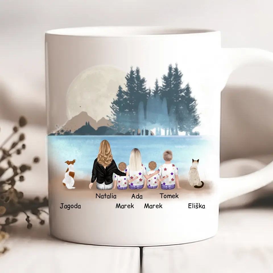 Rodinný hrnek - maminka + až 1-4 děti + 1/2 domácích mazlíčků #10