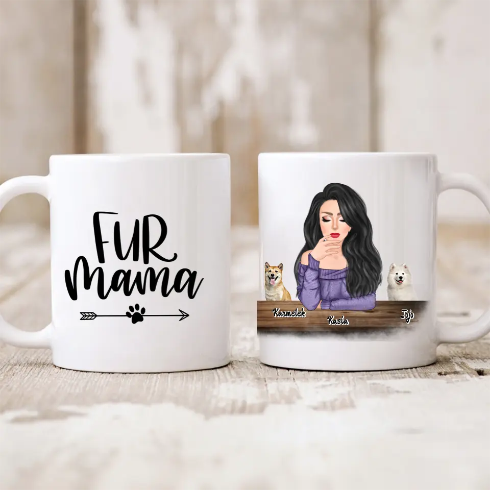 Hrnek s pejskem - žena + 1-3 domácí zvířata #3