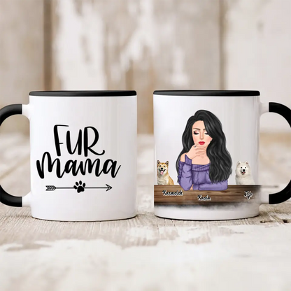 Hrnek s pejskem - žena + 1-3 domácí zvířata #3