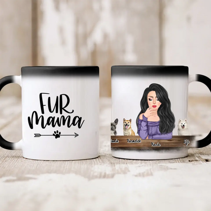 Hrnek s pejskem - žena + 1-3 domácí zvířata #3