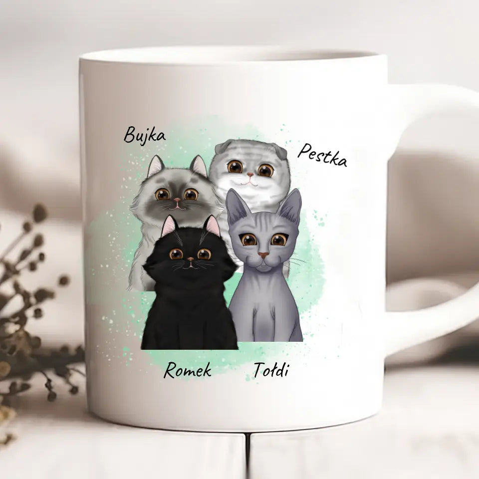 Hrnek s kočkou - 1/4 domácí zvířata #24