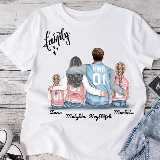 Rodinné tričko (personalizované) - 2 lidé + 2 děti #2