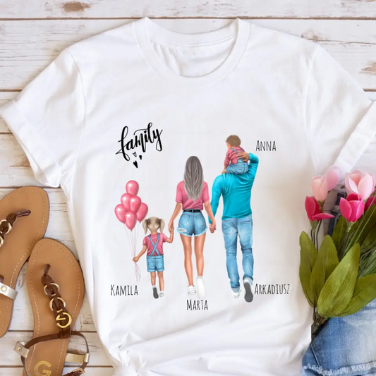 Rodinné tričko (personalizované)- 2 lidé + 1/2 děti #3