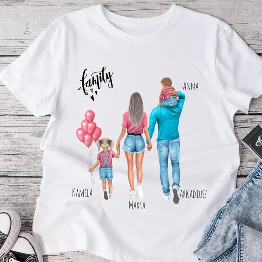 Rodinné tričko (personalizované)- 2 lidé + 1/2 děti #3