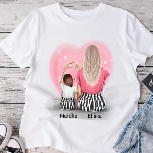 Rodinné tričko (personalizované) - Máma a dcera #4