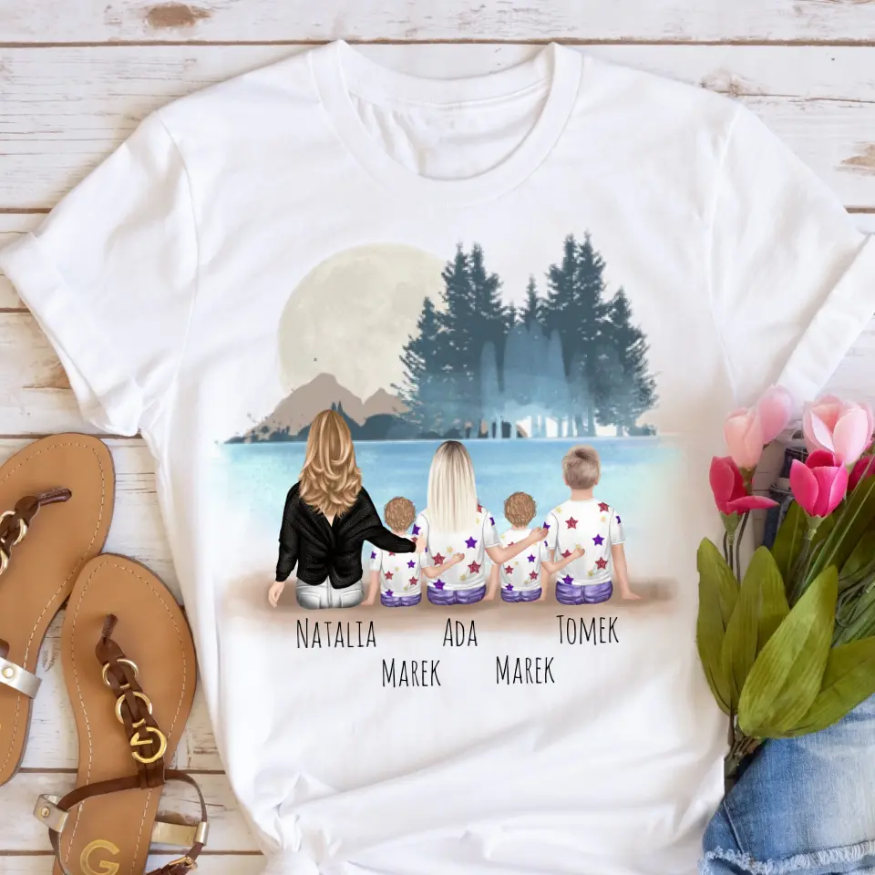 Rodinné tričko (personalizované) - maminka + až 1-4 děti #8