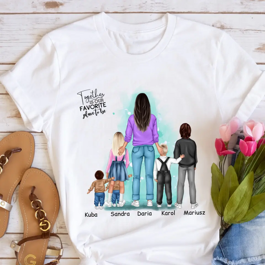Rodinné tričko (personalizované) - maminka + až 1-4 děti #12