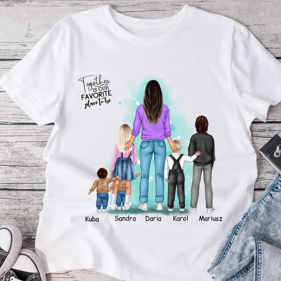 Rodinné tričko (personalizované) - maminka + až 1-4 děti #12